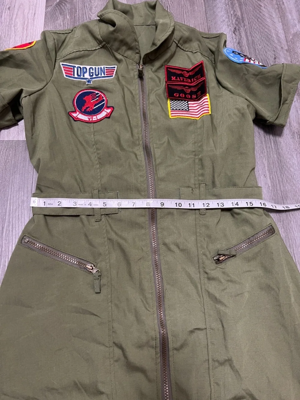 Leg Avenue womens Licensed Top Gun Flight Dress Costume/ size Large - Picture 11 of 12